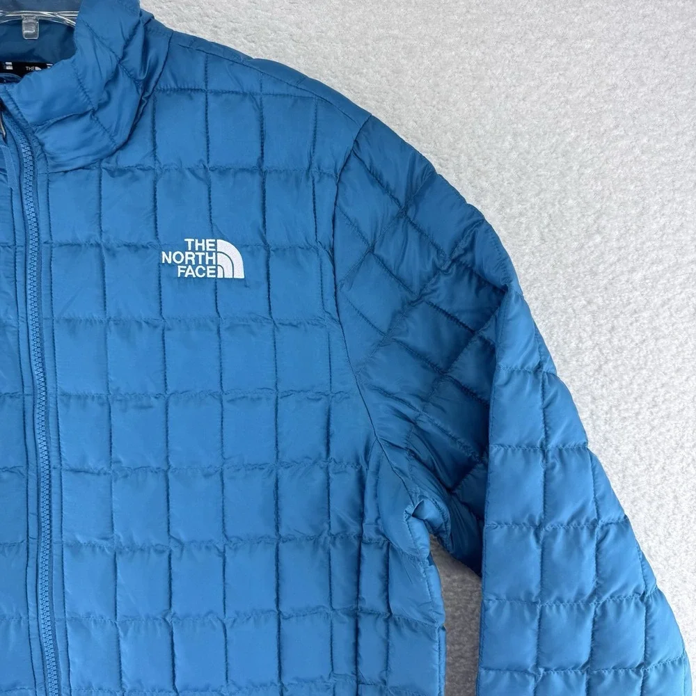 The North Face Thermoball Insulated Puffer Jacket Mens Large Digital Steel Blue